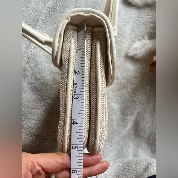 SOLDSOLDSOLDMaryam Nassir Zadeh Lune bag in cream leather and fabric - Picture 12 of 16